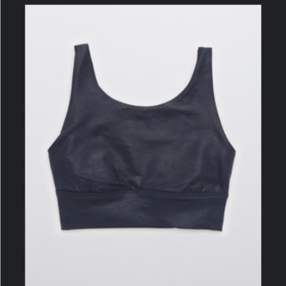 Aerie OFFLINE THE HUGGER CRACKLE SPORTS BRA